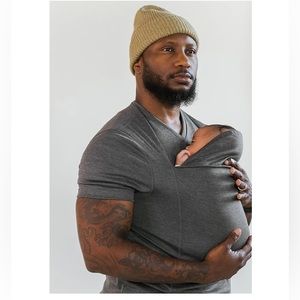 Lalabu Dad Shirt. Unisex. Grey. Large. Skin-to-skin mesh lined pouch. Like new.